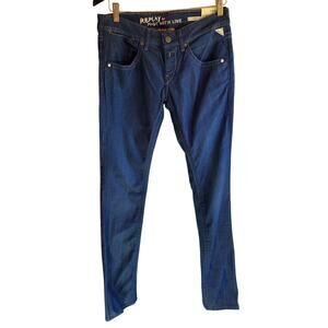NWT Replay Ros Y2K twee luxury Women's Deep Blue Slim strait Jeans 28